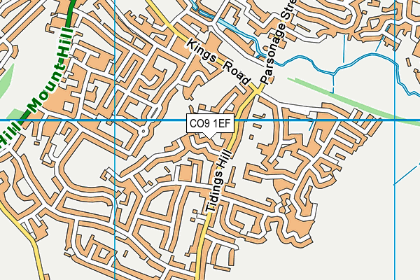 CO9 1EF map - OS VectorMap District (Ordnance Survey)