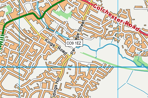 CO9 1EZ map - OS VectorMap District (Ordnance Survey)