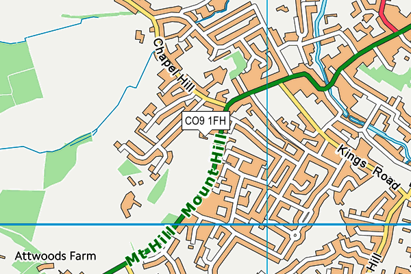 CO9 1FH map - OS VectorMap District (Ordnance Survey)