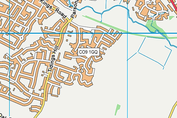 CO9 1GQ map - OS VectorMap District (Ordnance Survey)