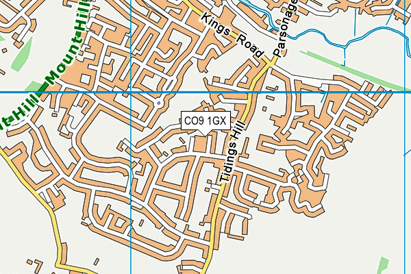 CO9 1GX map - OS VectorMap District (Ordnance Survey)