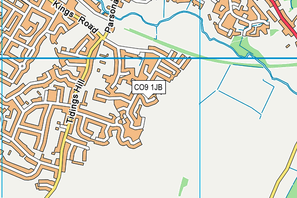 CO9 1JB map - OS VectorMap District (Ordnance Survey)