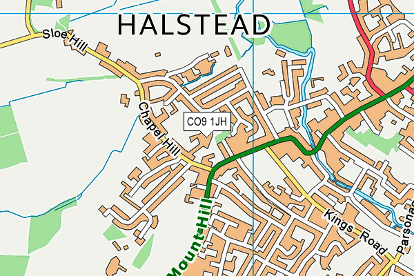 Holy Trinity Church of England Voluntary Controlled Primary School, Halstead map (CO9 1JH) - OS VectorMap District (Ordnance Survey)
