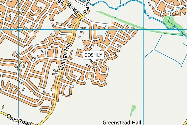 CO9 1LY map - OS VectorMap District (Ordnance Survey)