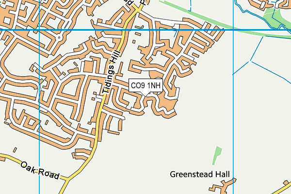 CO9 1NH map - OS VectorMap District (Ordnance Survey)