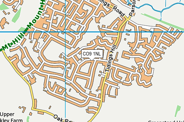 CO9 1NL map - OS VectorMap District (Ordnance Survey)