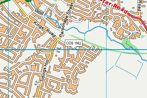 CO9 1NU map - OS VectorMap District (Ordnance Survey)