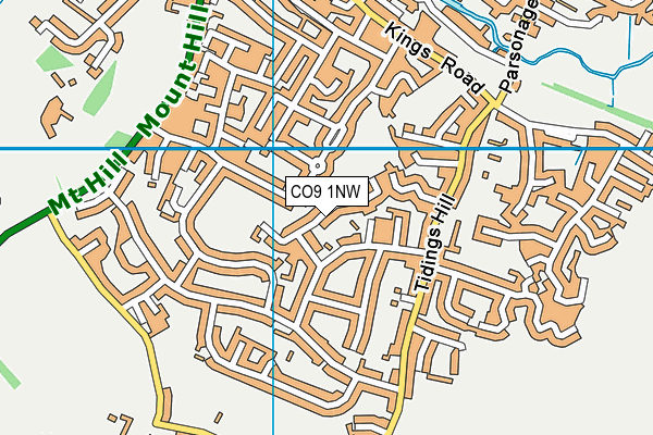 CO9 1NW map - OS VectorMap District (Ordnance Survey)