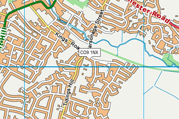 CO9 1NX map - OS VectorMap District (Ordnance Survey)