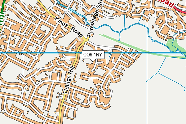 CO9 1NY map - OS VectorMap District (Ordnance Survey)