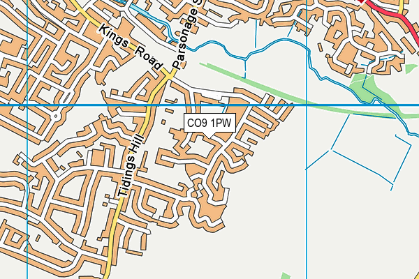 CO9 1PW map - OS VectorMap District (Ordnance Survey)