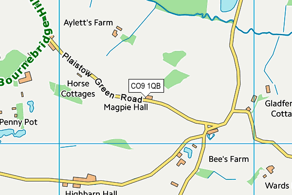 CO9 1QB map - OS VectorMap District (Ordnance Survey)