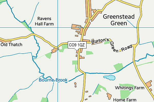 CO9 1QZ map - OS VectorMap District (Ordnance Survey)