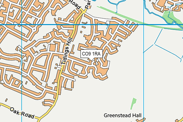 CO9 1RA map - OS VectorMap District (Ordnance Survey)