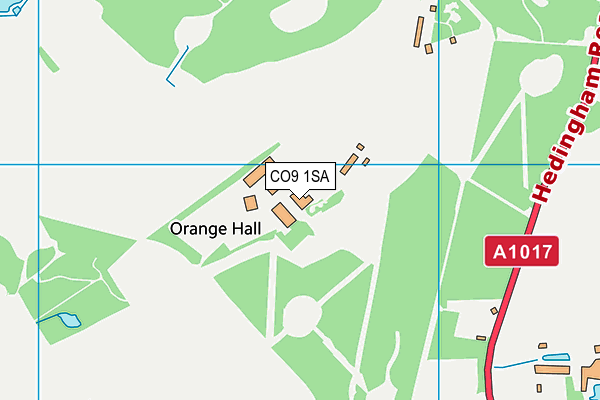 CO9 1SA map - OS VectorMap District (Ordnance Survey)