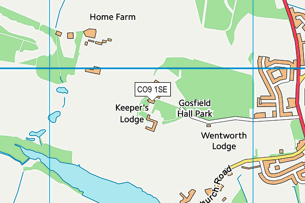 Gosfield Lake Golf Club map (CO9 1SE) - OS VectorMap District (Ordnance Survey)