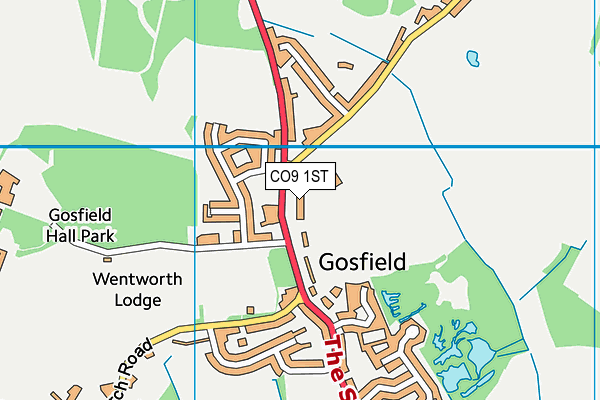 Gosfield Community Primary School map (CO9 1ST) - OS VectorMap District (Ordnance Survey)