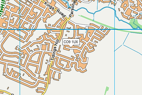 CO9 1UX map - OS VectorMap District (Ordnance Survey)