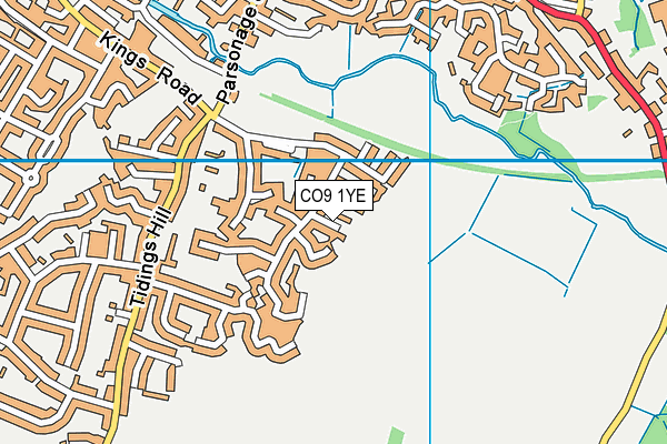 CO9 1YE map - OS VectorMap District (Ordnance Survey)