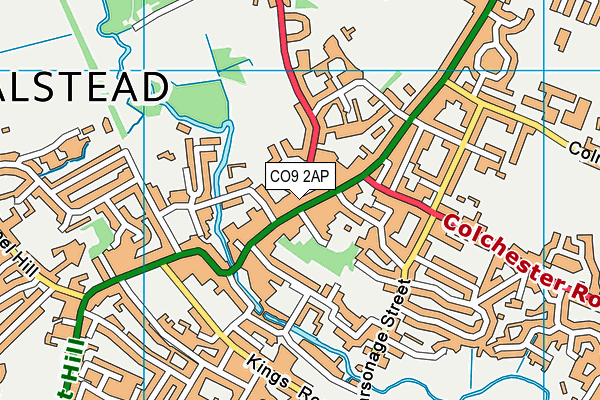 Halstead Fitness Studio Ltd (Closed) map (CO9 2AP) - OS VectorMap District (Ordnance Survey)