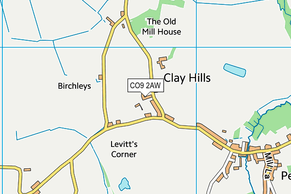 CO9 2AW map - OS VectorMap District (Ordnance Survey)