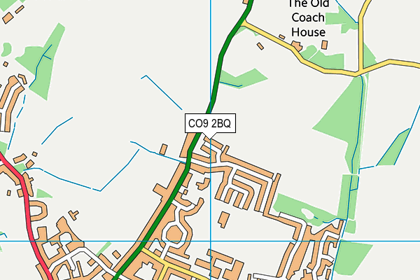 CO9 2BQ map - OS VectorMap District (Ordnance Survey)