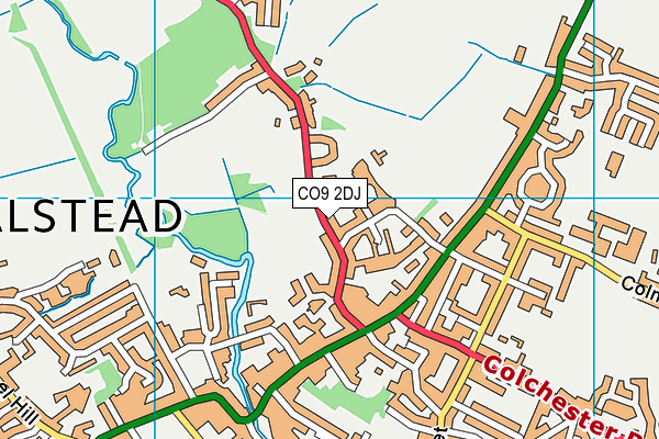 CO9 2DJ map - OS VectorMap District (Ordnance Survey)