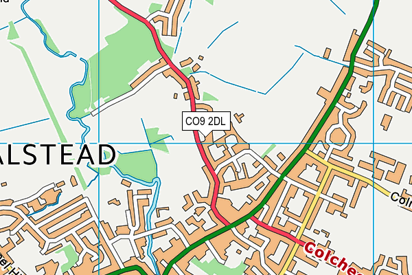 CO9 2DL map - OS VectorMap District (Ordnance Survey)