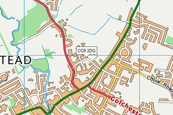 Mill Chase Playing Field map (CO9 2DQ) - OS VectorMap District (Ordnance Survey)