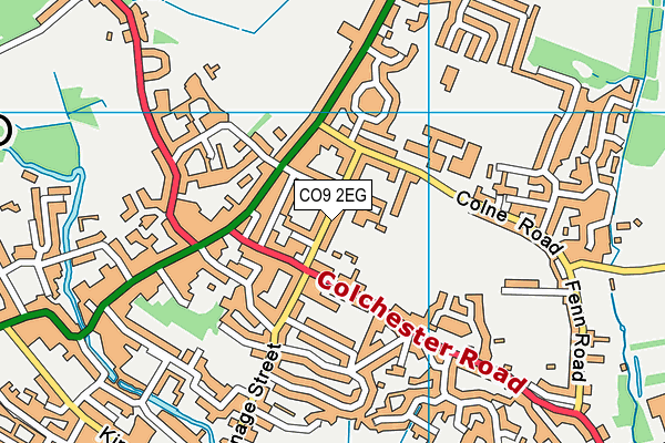 CO9 2EG map - OS VectorMap District (Ordnance Survey)