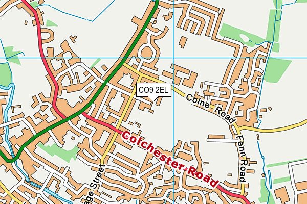 CO9 2EL map - OS VectorMap District (Ordnance Survey)