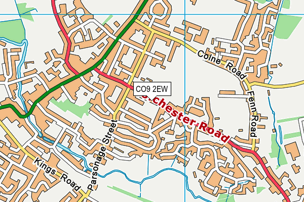 CO9 2EW map - OS VectorMap District (Ordnance Survey)