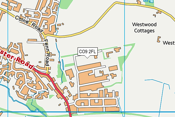CO9 2FL map - OS VectorMap District (Ordnance Survey)