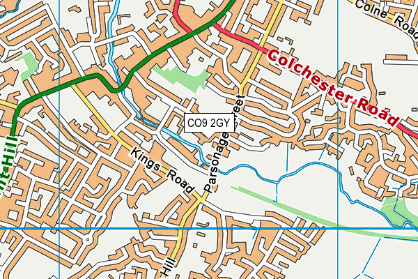 CO9 2GY map - OS VectorMap District (Ordnance Survey)