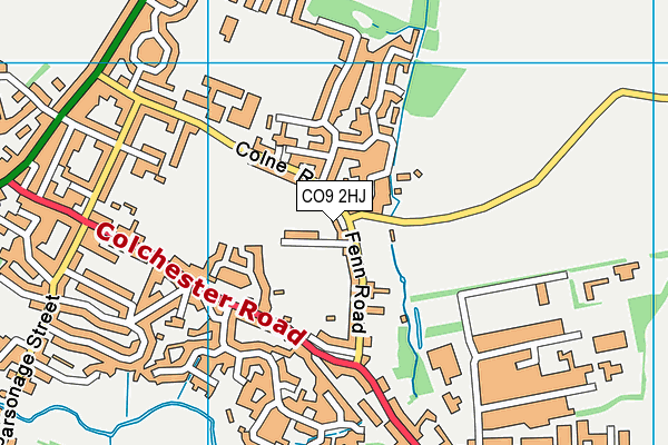 CO9 2HJ map - OS VectorMap District (Ordnance Survey)
