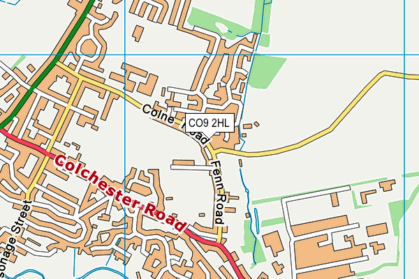 CO9 2HL map - OS VectorMap District (Ordnance Survey)