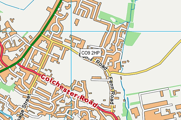 CO9 2HP map - OS VectorMap District (Ordnance Survey)