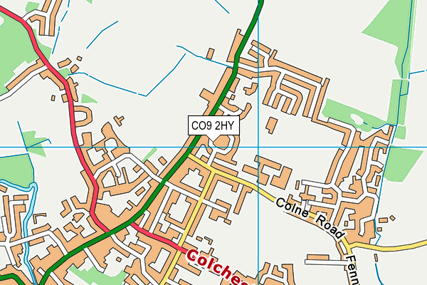 CO9 2HY map - OS VectorMap District (Ordnance Survey)