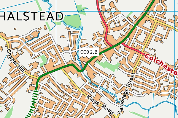 CO9 2JB map - OS VectorMap District (Ordnance Survey)