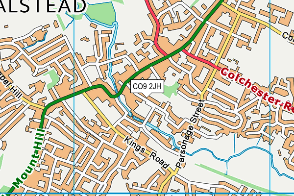 CO9 2JH map - OS VectorMap District (Ordnance Survey)