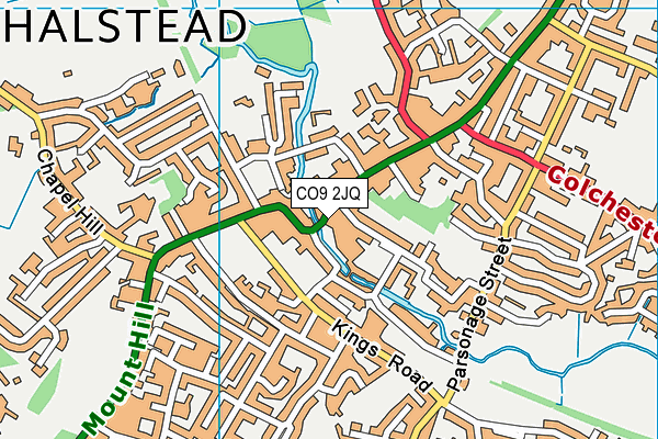 CO9 2JQ map - OS VectorMap District (Ordnance Survey)