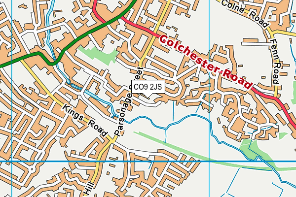 CO9 2JS map - OS VectorMap District (Ordnance Survey)