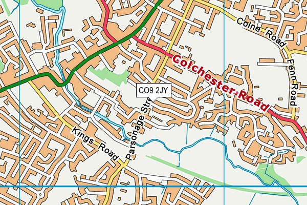 CO9 2JY map - OS VectorMap District (Ordnance Survey)