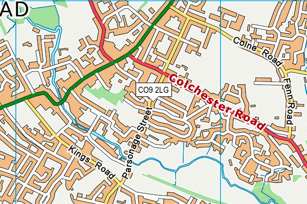 CO9 2LG map - OS VectorMap District (Ordnance Survey)