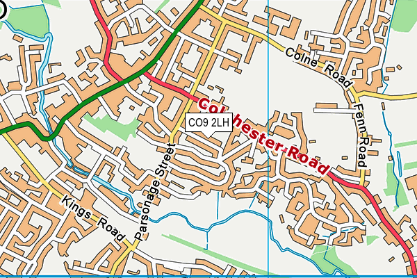 CO9 2LH map - OS VectorMap District (Ordnance Survey)