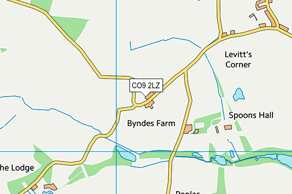 CO9 2LZ map - OS VectorMap District (Ordnance Survey)