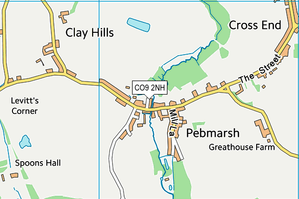 St John The Baptist Ce Va Primary School Pebmarsh map (CO9 2NH) - OS VectorMap District (Ordnance Survey)