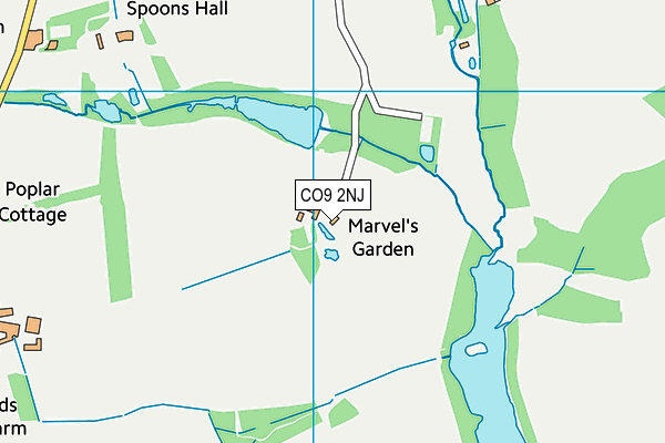 CO9 2NJ map - OS VectorMap District (Ordnance Survey)