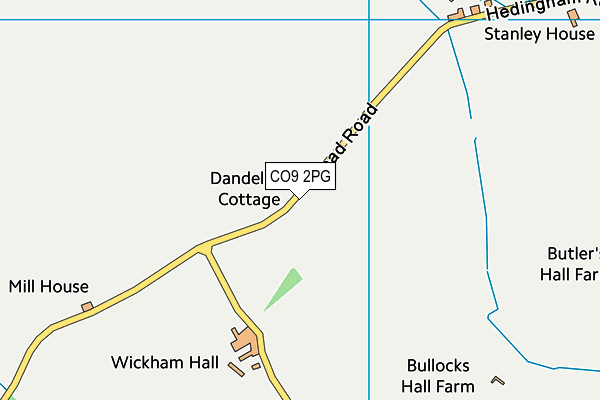 CO9 2PG map - OS VectorMap District (Ordnance Survey)