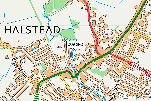 CO9 2PQ map - OS VectorMap District (Ordnance Survey)